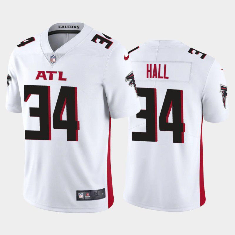 Men Atlanta Falcons 34 Darren Hall Nike White Game NFL Jersey